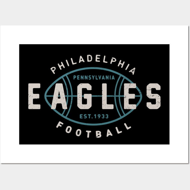 Vintage Philadelphia Eagles 5 by Buck Tee Originals Wall Art by Buck Tee